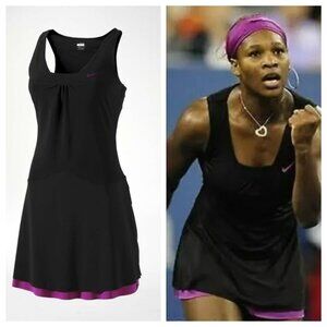 Nike x Serena Williams Limited Edition Black Fuschia Pink Tennis Dress